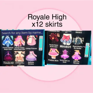 Royale high skirts x12