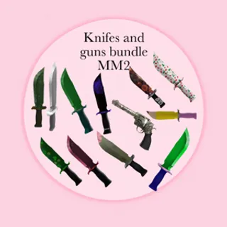 mm2 knifes & gun bundle