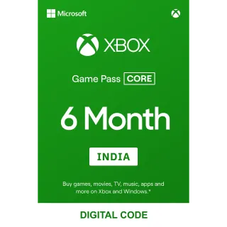 6 MONTHS Xbox Game Pass Core  INDIA