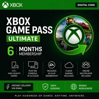 Xbox Game Pass Ultimate 6 Months | Global Digital Code | Global