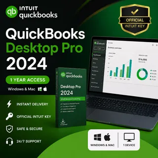 Intuit QuickBooks Desktop Pro 2024 | 1 Year | Windows & Mac | Fast Delivery