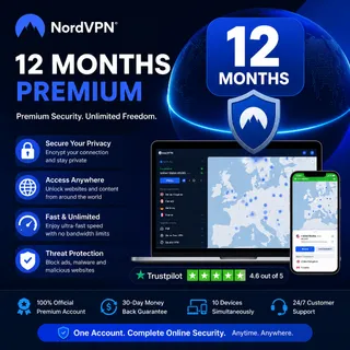 Nord VPN complete 12 Months Access 🌐 Secure Browsing Tools ⚡️ Digital Delivery
