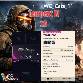 Tempest IV x5 - With Attachments