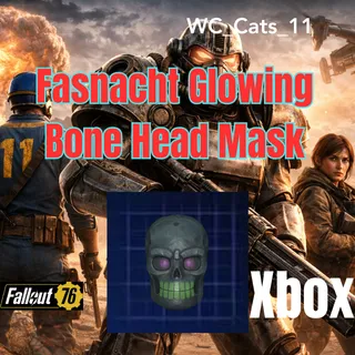 Fasnacht Glowing Bone Head Mask