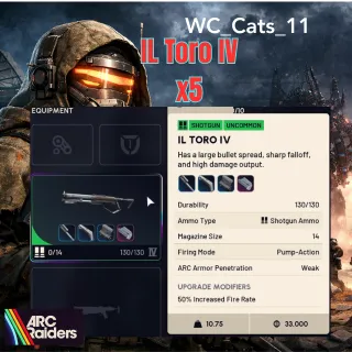 IL Toro IV x5 - With Attachments