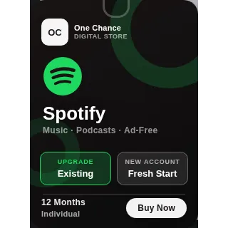 Spotify Premium upgrade 12 Month(Individual)