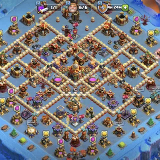 TH16 CLASH OF CLANS FULLY MAX WITH SCENERIES