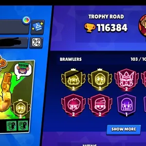 BRAWL STARS ✨ ALIEN FAME ✨ PRO RANK 👑  ✨5 TRUE GOLD BRAWLERS🏅116,000 TROPHY 💥 FULL ACCESS 💥