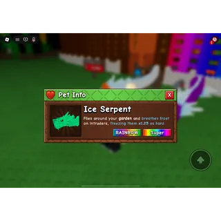 Rainbow ice serpent grow a garden 2! (Affordable)