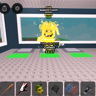 Gold spaghetti tualetti