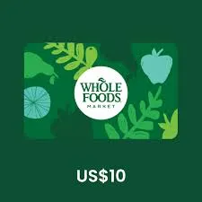 $ 10.00 USD Whole foods market gift card🔥 𝐈𝐍𝐒𝐓𝐀𝐍𝐓 𝐃𝐄𝐋𝐈𝐕𝐄𝐑𝐘☄️