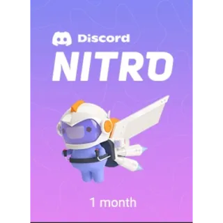 Discord Nitro - 1 Month Trial Subscription Gift (ONLY FOR NEW ACCOUNTS THAT MUST BE AT LEAST A MONTH OLD)