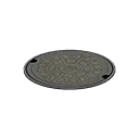Silver Manhole cover: Animal Crossing