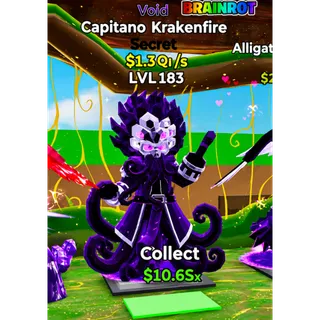 MONEY MAKER🔥 LVL 183 $1.3 Qi/s capitano krakenfire  Steal the Brainrot