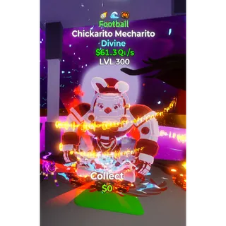 Chickarito Mecharito Football Divine 61.3 Qi/s LVL 300 MAXED Money Maker Go Up for Brainrots
