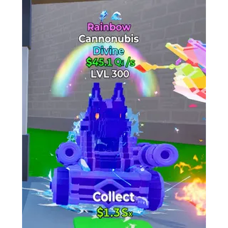 Cannonubis Rainbow Divine 45.1 Qi/s LVL 300 MAXED Money Maker Go Up for Brainrots