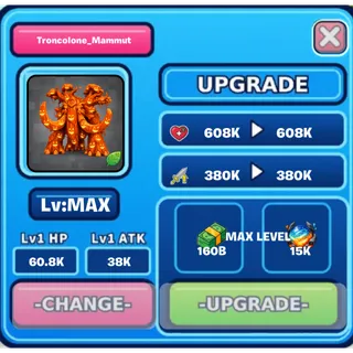 MAXED Troncolone_Mammut 608K HP 380K ATK Brainrot
