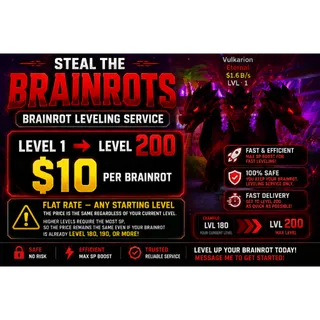 Fortnite Steal the Brainrot | Level 200 Upgrade | $10 Per Brainrot