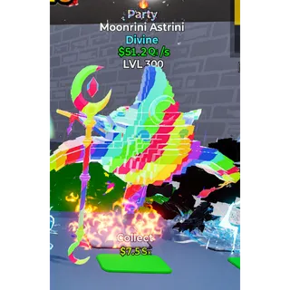 Moonrini Astrini Party Divine 51.2 Qi/s LVL 300 MAXED Money Maker Go Up for Brainrots