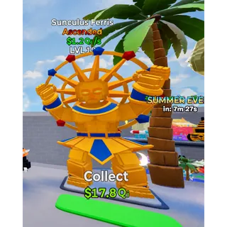 Sunculus Ferris Ascended 1.2 Qi/s LVL 191 Go Up for Brainrots