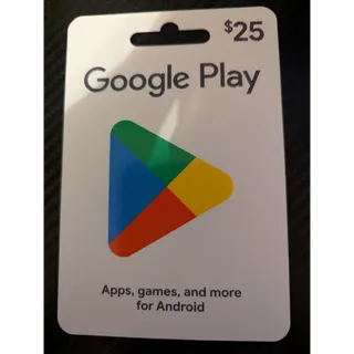 $25.00 USD Google Play