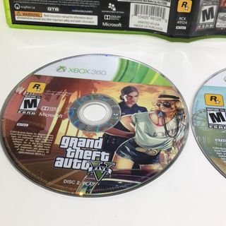 Grand Theft Auto V Microsoft Xbox 360 Disc 1 Only Install Disc GTA 5 & Case.
