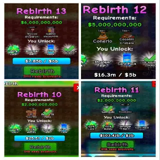 Set Rebirth10,11,12,13 PVB