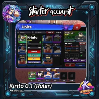 Starter Account Kriatu (Kirito) 0.1 Ruler