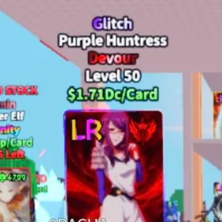 1.71Dc Glitch Purple Huntress - Anime Card Farm