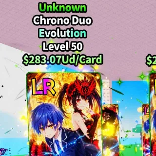 283.07ud ♥️Unknown Chrono Duo♥️ Anime Card Farm