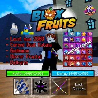 Bloxfruits Account | MAX LEVEL [DUAL KATANA + GODHUMAN + MIRROR + VALKYRIE HELM]