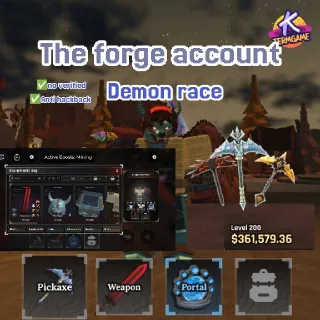 Prismatic Pickaxe : Demon Race | The Forge Account
