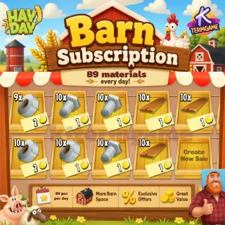 10Days Barn Subscription - Hay Day