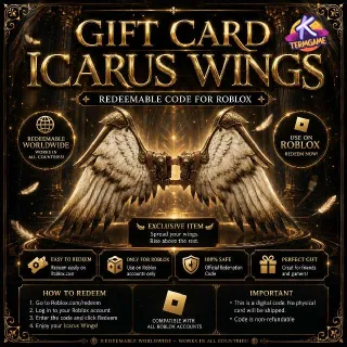 Roblox Redeem Code : Icarus Wings