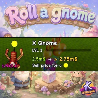 2.5m$ X Gnome - ROLL A GNOME