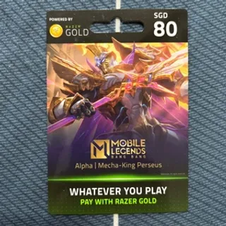 ⁠[SINGAPORE ONLY] 80 SGD Razer Gold Gift Card⁠