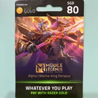 ⁠[SINGAPORE ONLY] 80 SGD Razer Gold Gift Card⁠