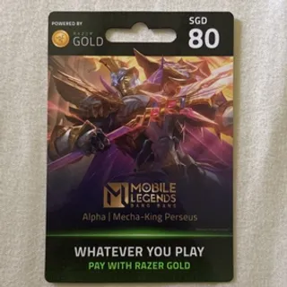 ⁠[SINGAPORE ONLY] 80 SGD Razer Gold Gift Card⁠