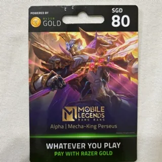 ⁠[SINGAPORE ONLY] 80 SGD Razer Gold Gift Card⁠