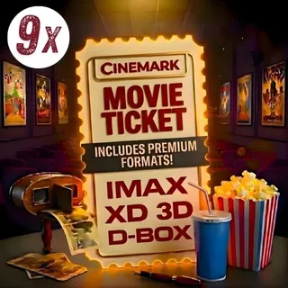 9× Cinemark Movie Tickets - Premium Format
