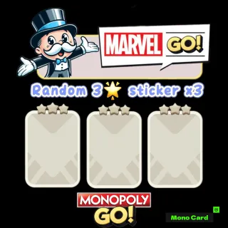 Monopoly Go 3🌟 Sticker x3