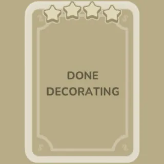 Done Decorating