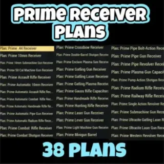 Plan | all 38 prime receivers plans