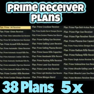 Plan | 5 set all 38 prime receiver 