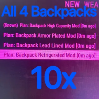 Plan | 10 set backpack plans 