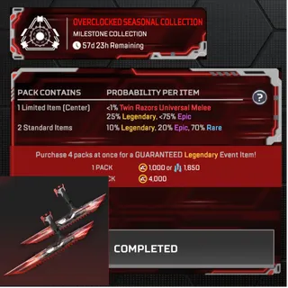 Apex Legends + Completed OverClocked Seasonal Collection 