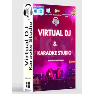 Virtual DJ and Karaoke Studio 7 (PC) (1 Device, Lifetime) - VirtualDj Key - GLOBAL