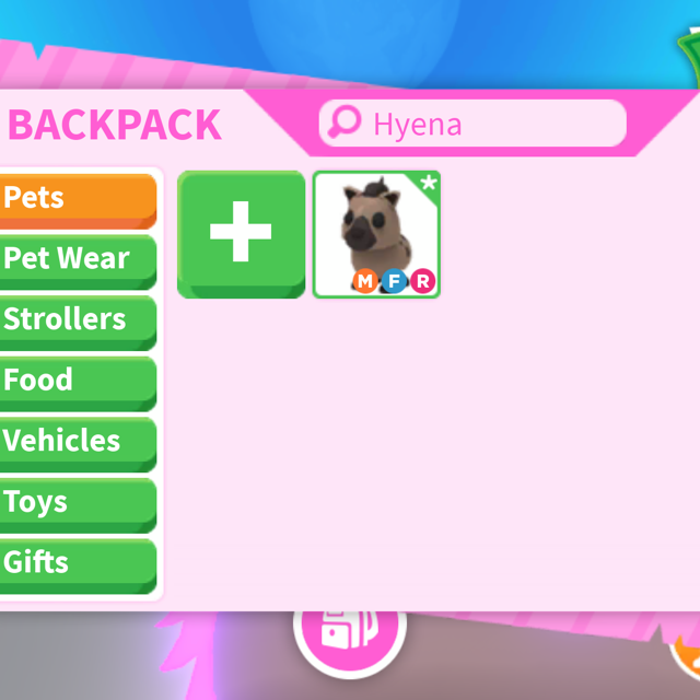 Pet Mfr Hyena Adopt Me In Game Items Gameflip - puppy roblox id