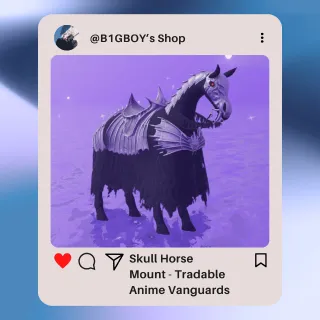 Skull Horse Mount | From Skull Horse Bundle | Via In Game Trade | Anime Vanguards - Roblox