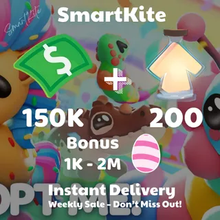 [Adopt Me]  150K Buck 💸 +  200 Age Up Potion 🧪 +  Bonus Candy Egg 🐰  + Full Access 🗝️